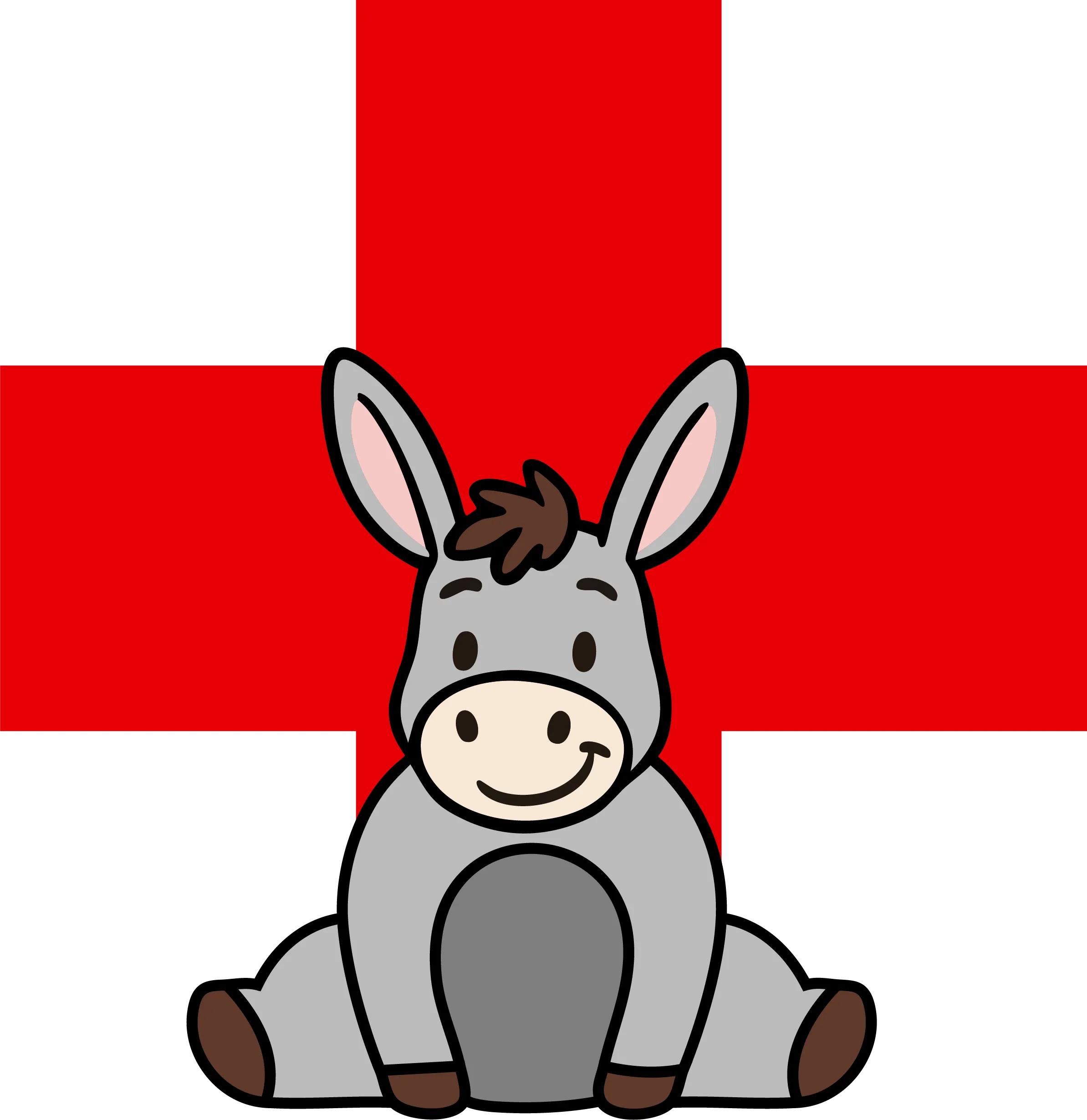 Illustration von Henry, dem Esel-Maskottchen